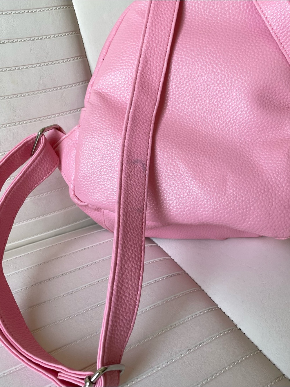 Marc Tetro Pink Mini Backpack Westie Dog Vegan Leather Small Backpack Purse - Picture 12 of 12